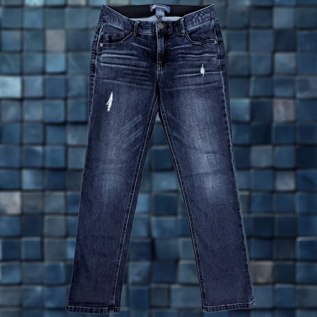 Vintage Democracy Jeans Dark Wash Straight Leg 28x28 Women Stretch Regular 2 Blue Denim Size 26" / US 2 / IT 38 - 1 Thumbnail