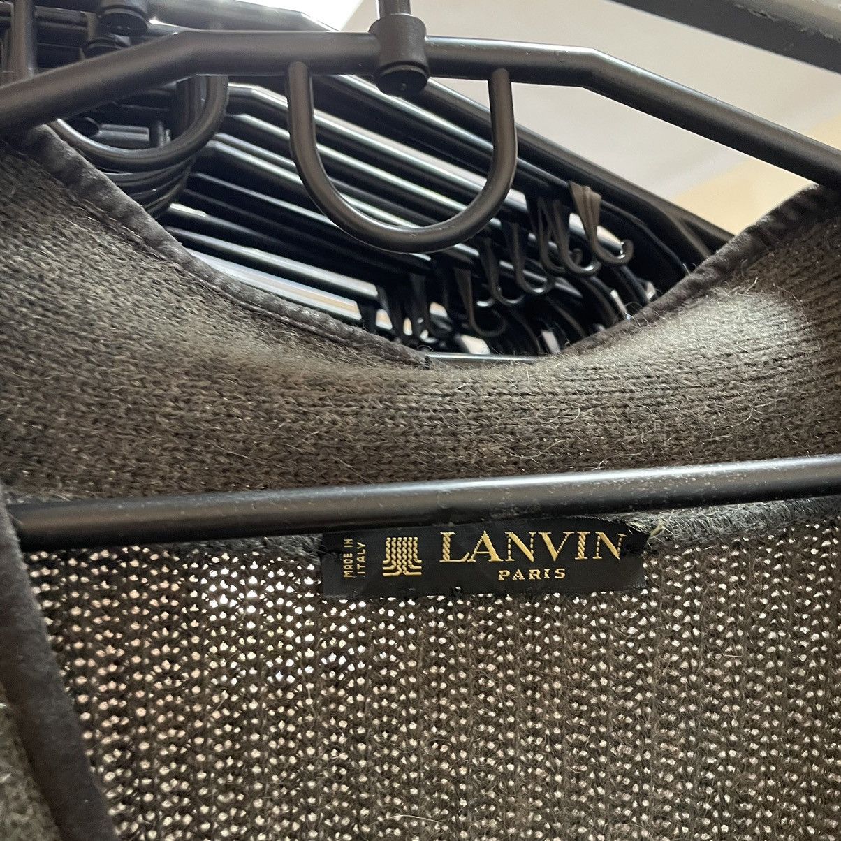 Lanvin Rare 80s Lanvin alpaca Sweater cardigan 90s baggy old money Size US M / EU 48-50 / 2 - 3 Thumbnail