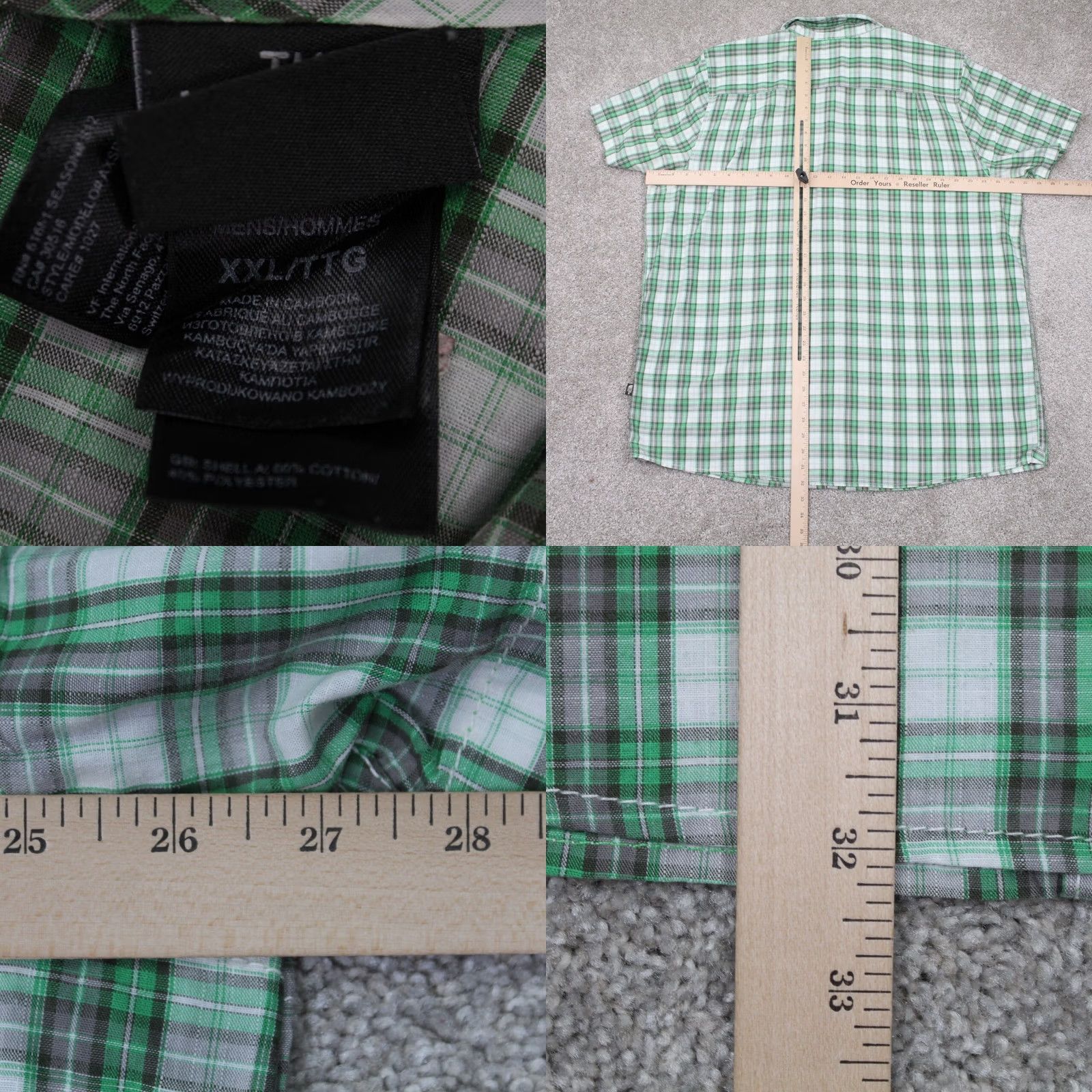 The North Face The North Face Shirt Mens XL Green Plaid Short Sleeve Button-Up Size US XL / EU 56 / 4 - 8 Thumbnail