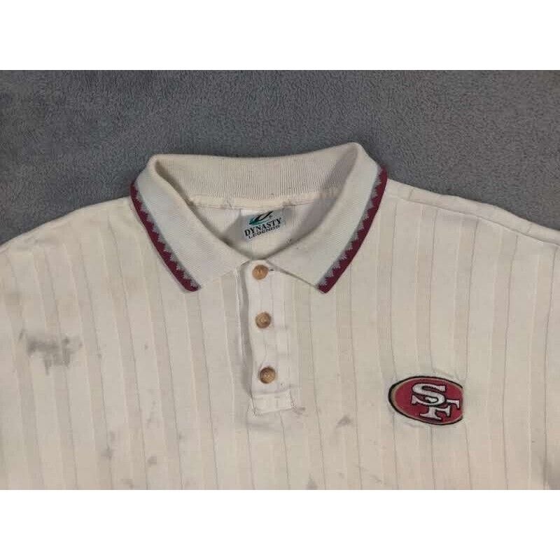 NFL San Francisco 49ers Shirt Adult Mens XL White Red Embroider Size US XL / EU 56 / 4 - 2 Thumbnail
