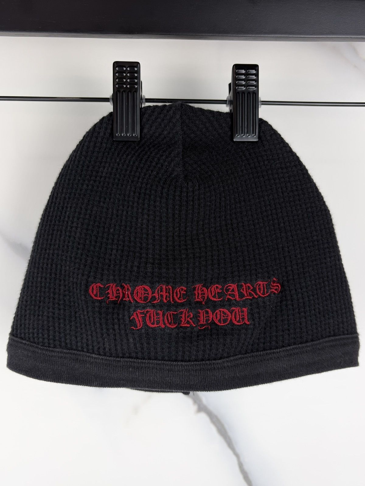 Chrome Hearts Chrome Hearts “Fuck You” Embroidered Thermal Beanie