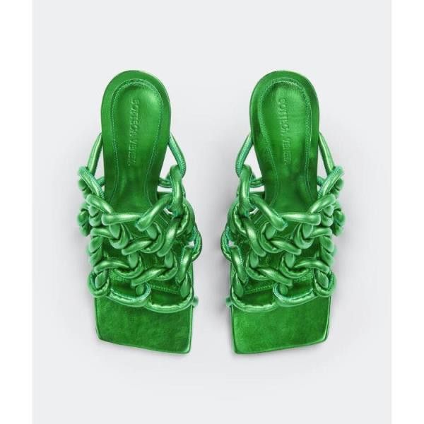 Bottega Veneta o1n1vont0924 Stretch Twist Mules in Green Size US 7 / IT 37 - 4 Thumbnail