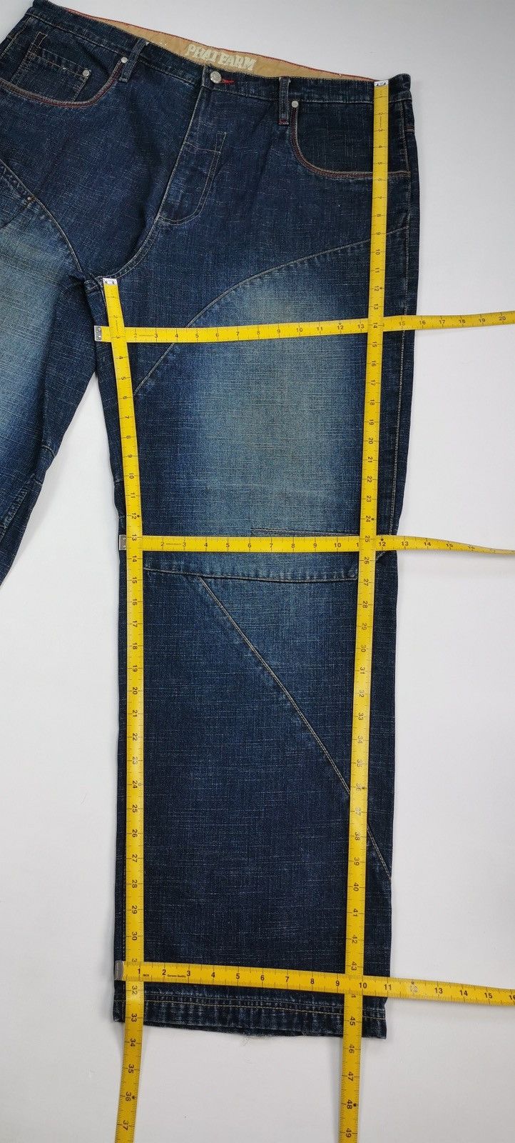 Phat Farm Baggy Vintage Phat Farm Double Knee Denim Jeans Size US 41 - 15 Thumbnail