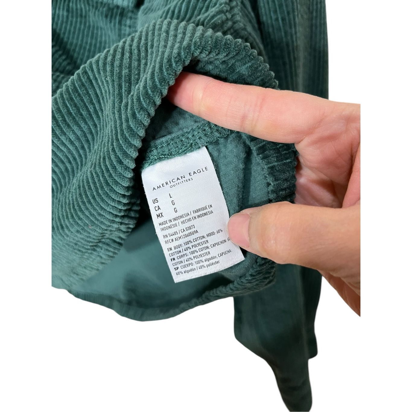 American Eagle Outfitters American Eagle Corduroy Button-Up Cropped Shirt Jacket Shack Size L / US 10 / IT 46 - 7 Thumbnail