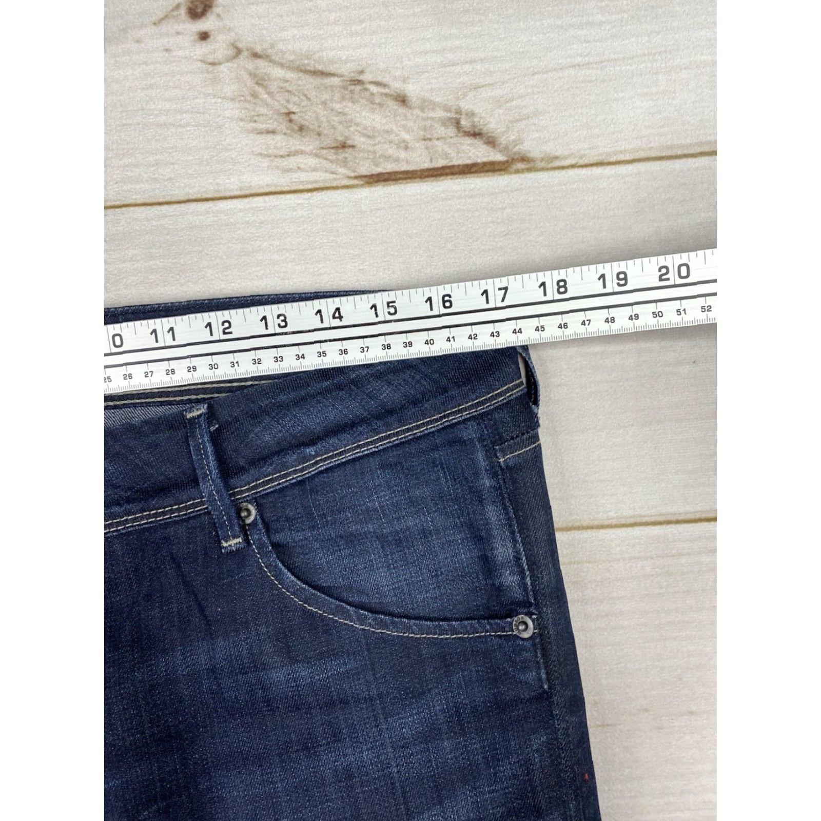 Hudson HUDSON Jeans Womens 32 Dark Wash Distressed Low Rise Western Style Straight Jeans Size 24" / US 00 / IT 34 - 4 Thumbnail