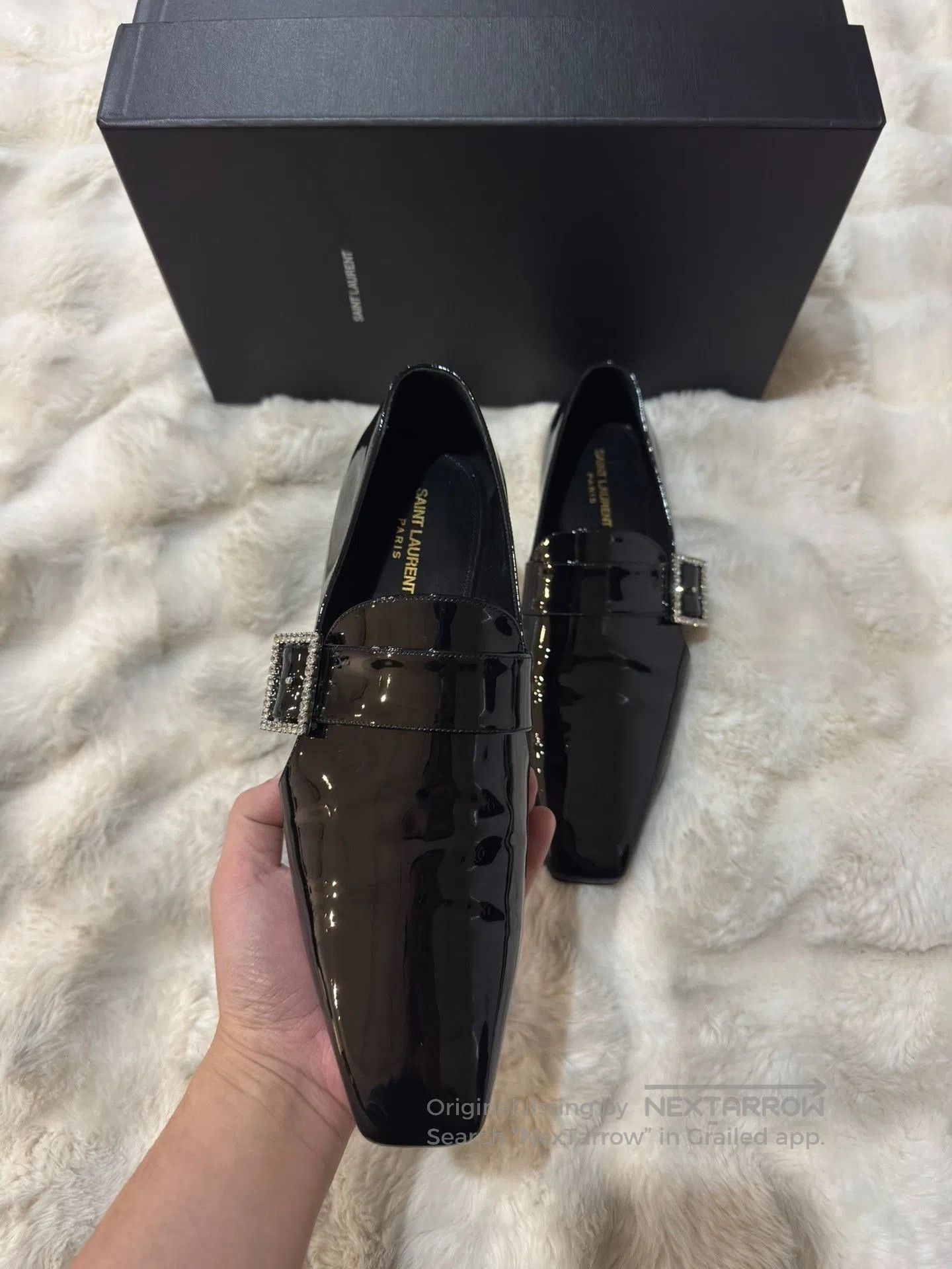 Saint Laurent Paris Saint Laurent SLP Square Buckle Loafers. Size US 9 / EU 42 - 4 Thumbnail