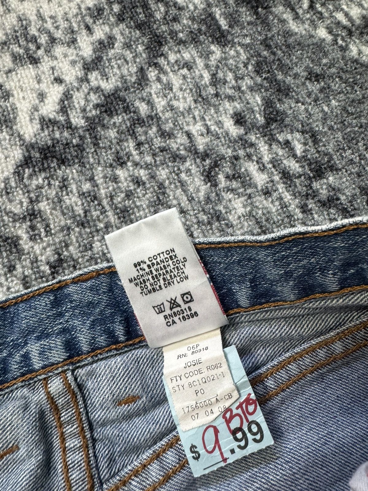 Lucky Brand Vintage Lucky Brand Made In USA Baggy Opium Denim Jeans Size 27" / US 4 / IT 40 - 8 Thumbnail