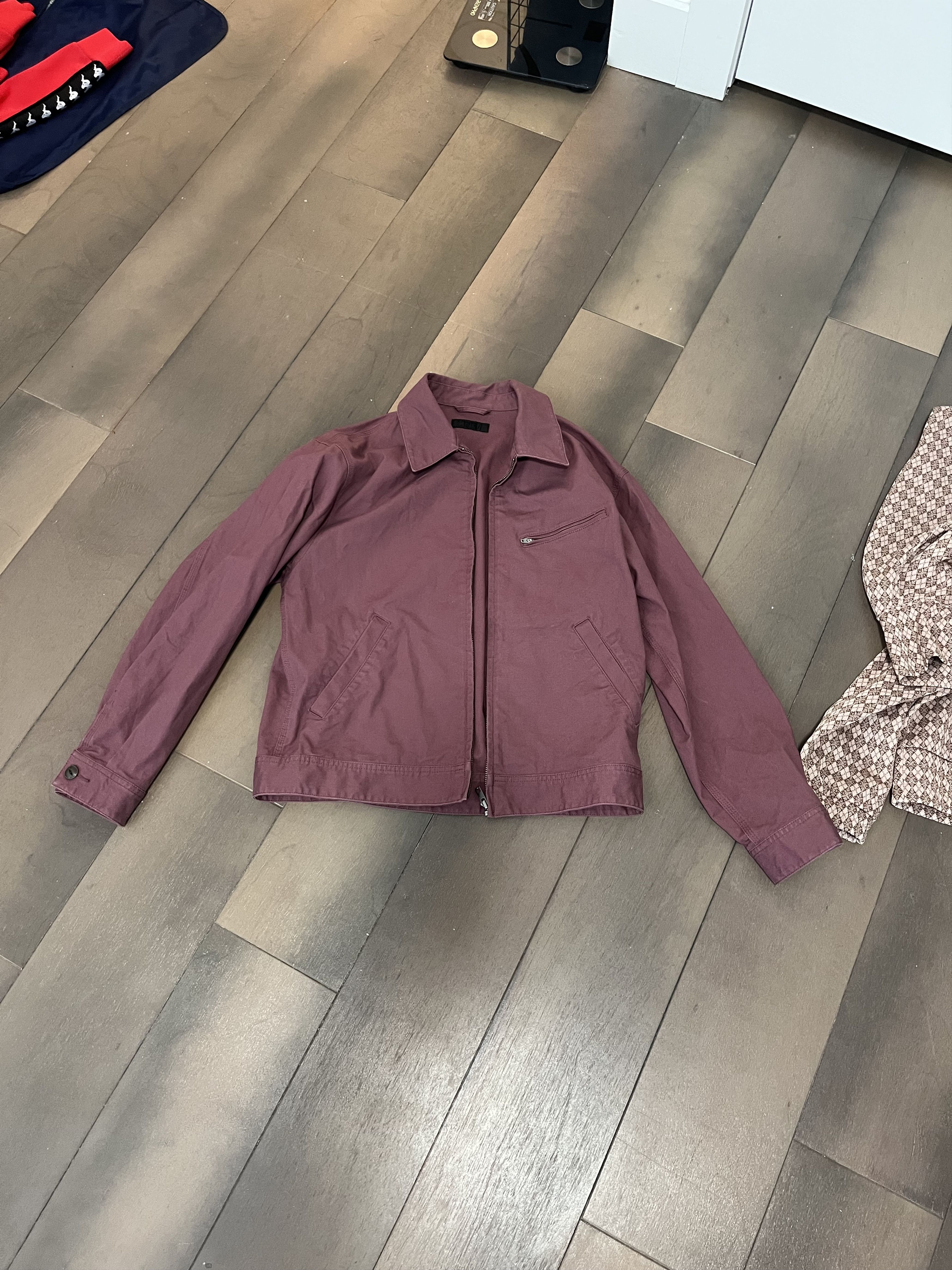 Uniqlo Uniqlo Light Maroon Canvas Work Jacket Medium Size US M / EU 48-50 / 2 - 1 Thumbnail