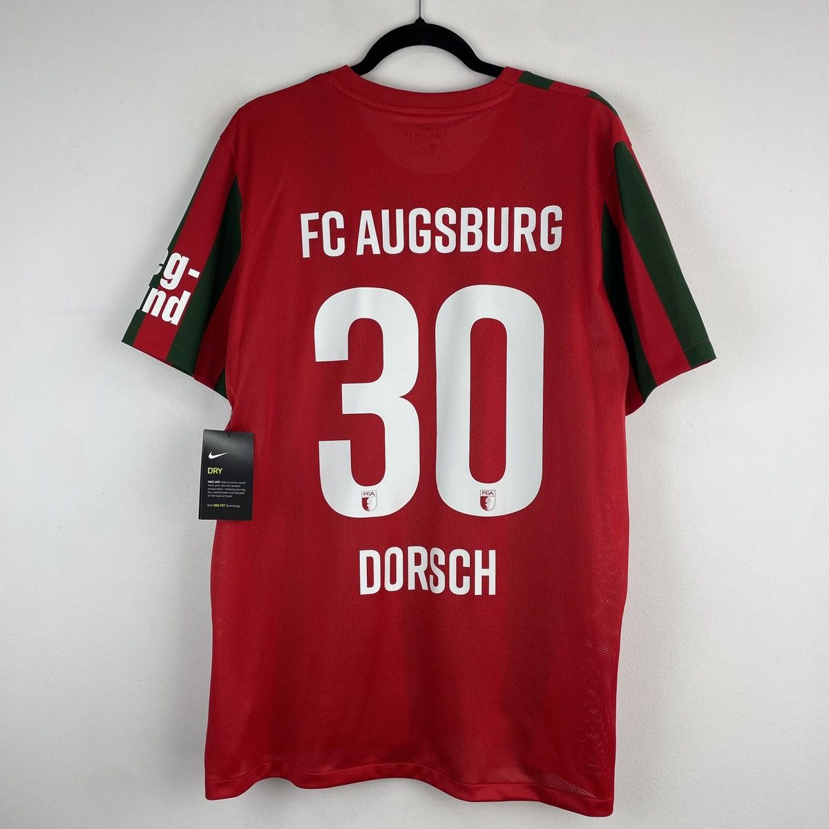 Nike FC Augsburg Niklas Dorsch Home Nike Jersey Shirt 2021/2022 Size US XXL / EU 58 / 5 - 1 Thumbnail