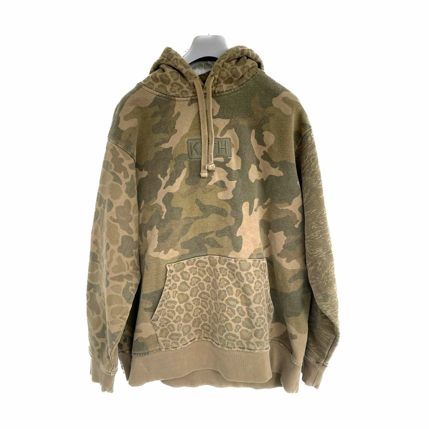 image of Kith Multi-Camo Williams Hoodie Green Camo, Men's (Size XL)