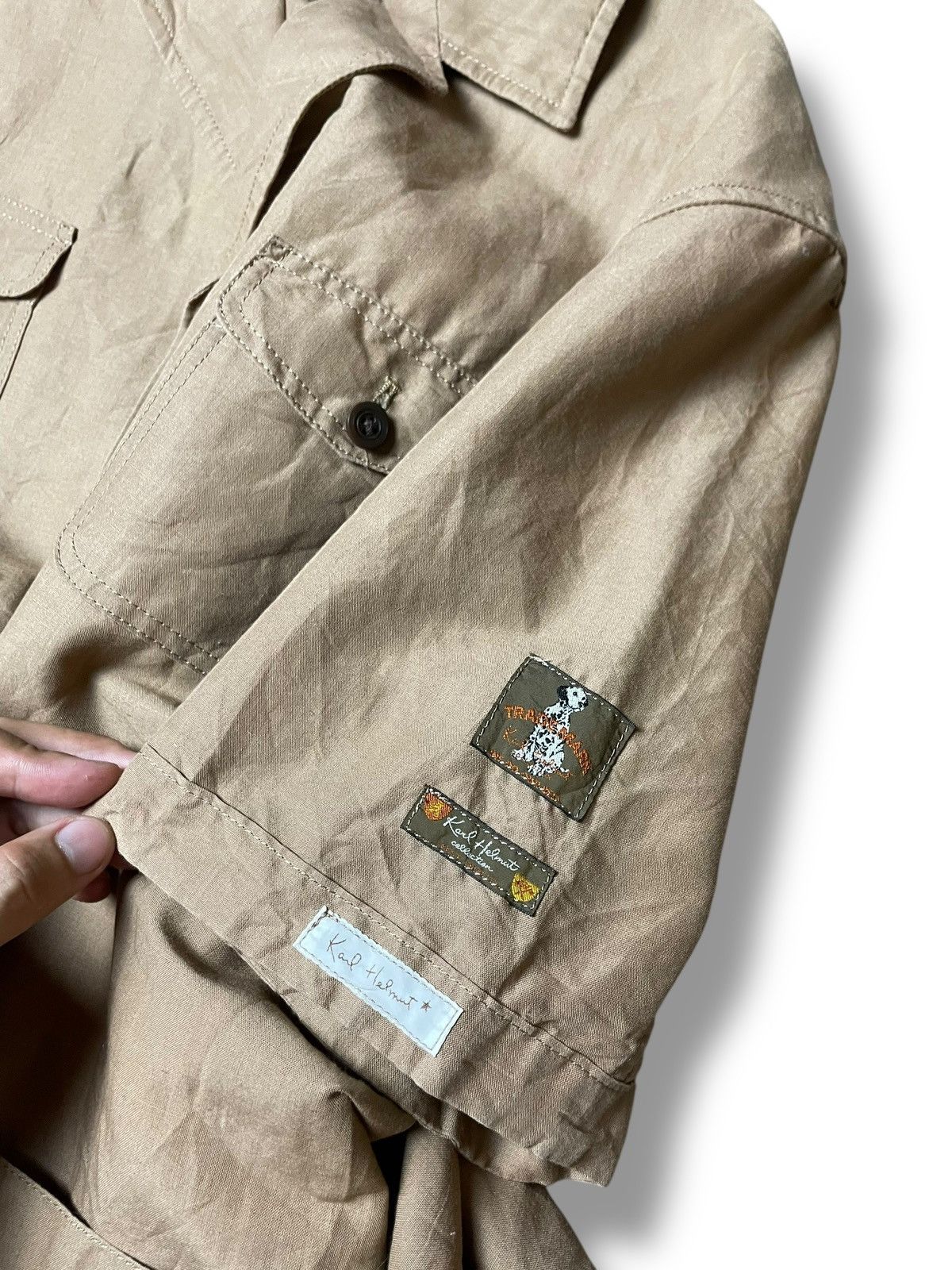 Japanese Brand × Karl Helmut × Vintage Karl Helmut Short Sleeve Buttoned Jacket (108) Size US S / EU 44-46 / 1 - 5 Thumbnail