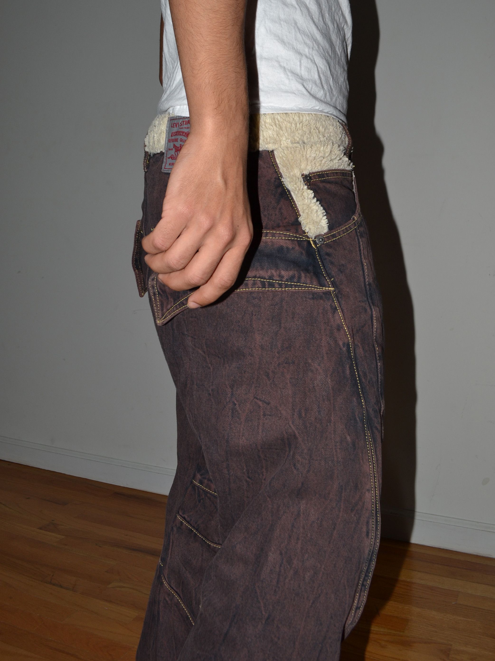 Kiko Kostadinov × Levi's 2024 Sherpa Trimmed Overdyed Jeans Size US 30 / EU 46 - 4 Thumbnail