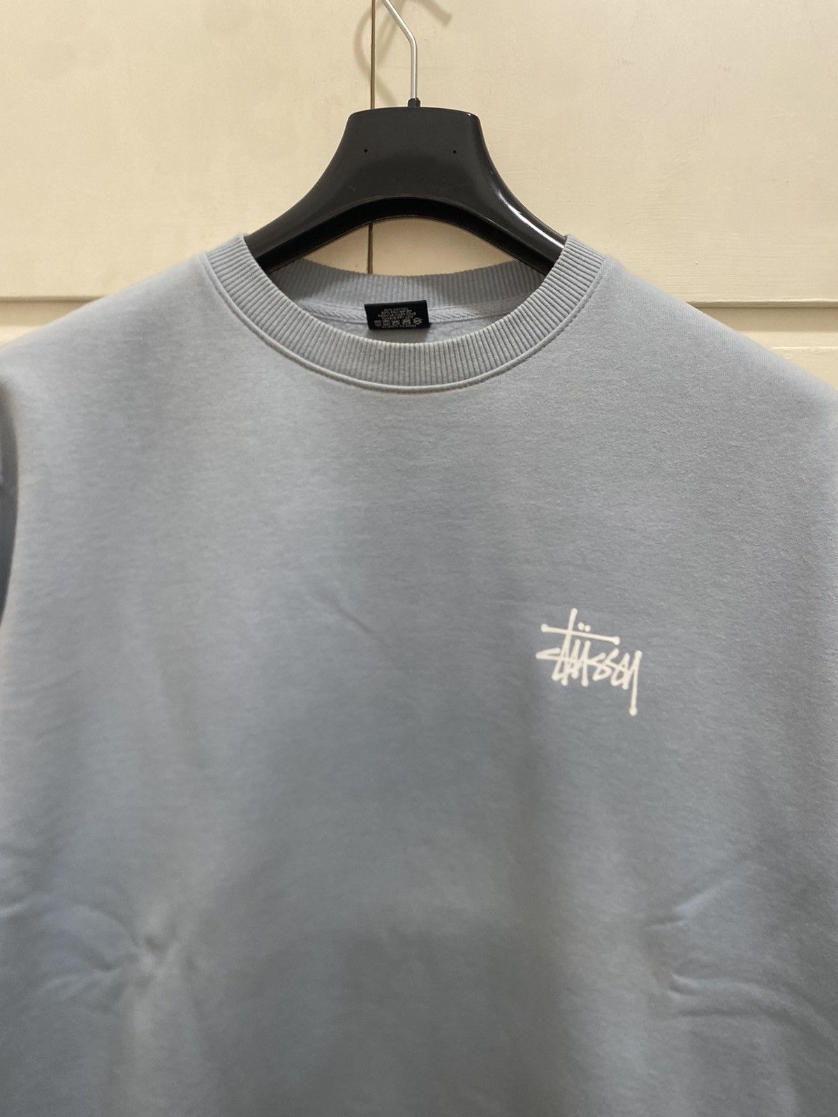 Stussy Stüssy Basic Logo sweatshirt, size XL, light blue, used Size US XL / EU 56 / 4 - 3 Thumbnail