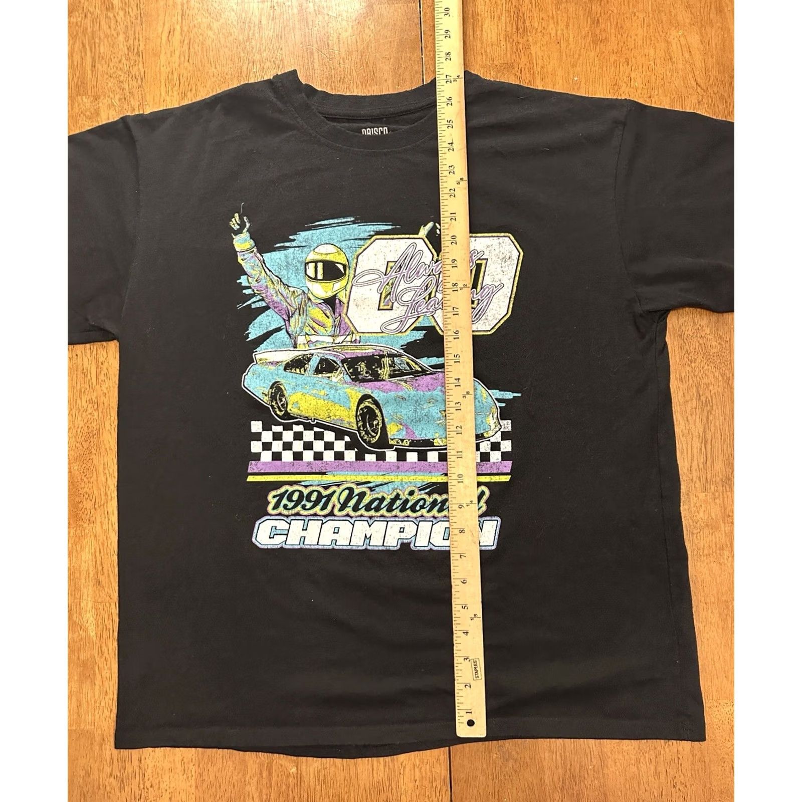 Champion Brisco Brands T-Shirt NASCAR Always Leading 1991 National Champion Racing XL Black Men Crew Neck Short Sleeve Size US XL / EU 56 / 4 - 6 Thumbnail