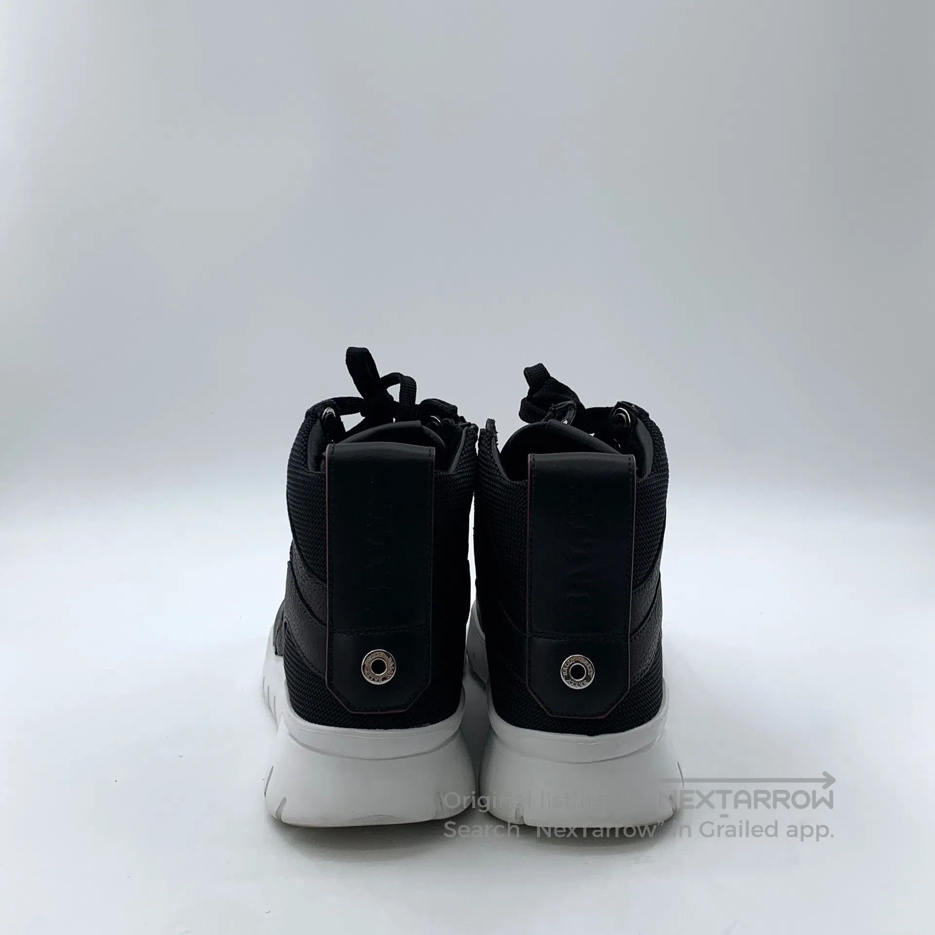 Burberry Burberry Black leather laced casual flat high-top sports s Size US 6 / EU 39 - 4 Thumbnail