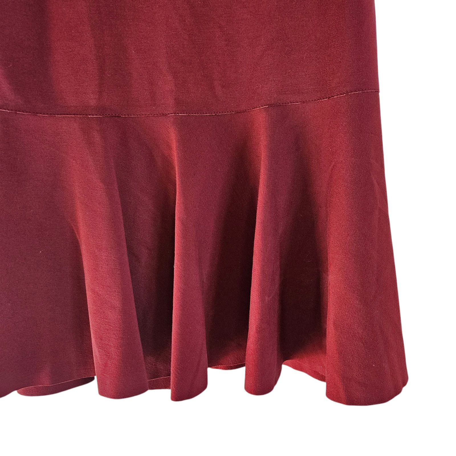 Akris Akris Punto Flare Jersey Skirt Burgandy Red Size US 14 Size 36" / US 14 / IT 50 - 6 Thumbnail