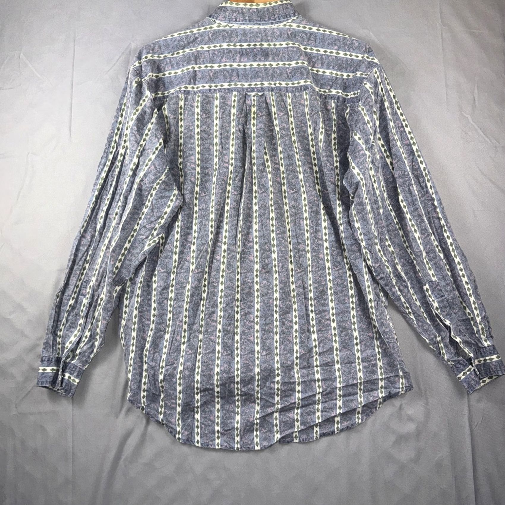 The Territory Ahead VINTAGE The Territory Ahead Shirt Mens L Blue Stripe Button Front Casual Size US L / EU 52-54 / 3 - 2 Thumbnail