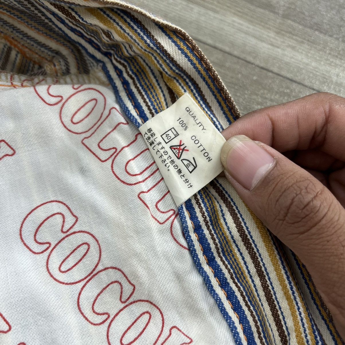 Japanese Brand 2000s Cocolulu Japan Printed Logo Gyaru Style Striped Jeans Size US 33 - 8 Thumbnail