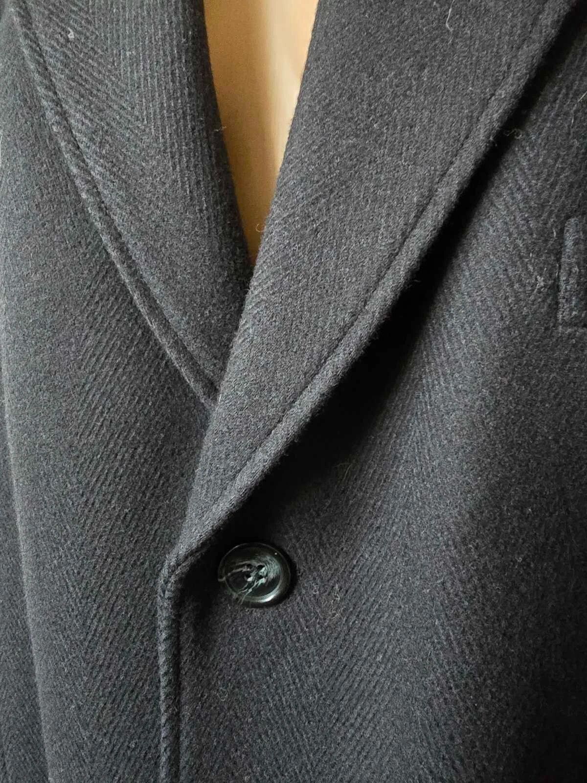 Savile Row SAVILE ROW Cashmere & Wool Pea Coat Dark Charcoal Size 46R Size US L / EU 52-54 / 3 - 4 Thumbnail