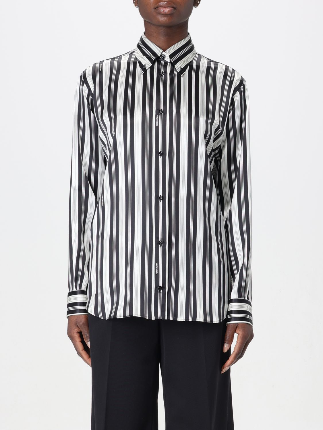 image of Fendi Shirt Woman Black, Women's (Size Large)