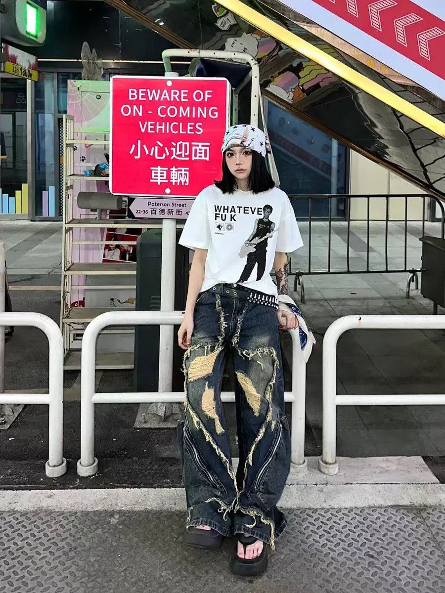 Japanese Brand STREETWEAR UNISEX JEANS Size US 32 / EU 48 - 6 Thumbnail