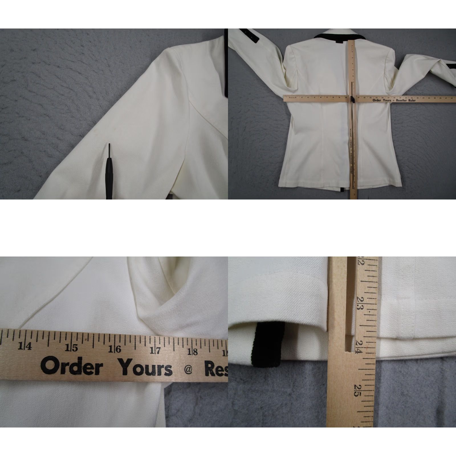 St. John VINTAGE St. John Sport Blazer Womens Small White Black Trim Sequin Retro 00s Size S / US 4 / IT 40 - 8 Thumbnail