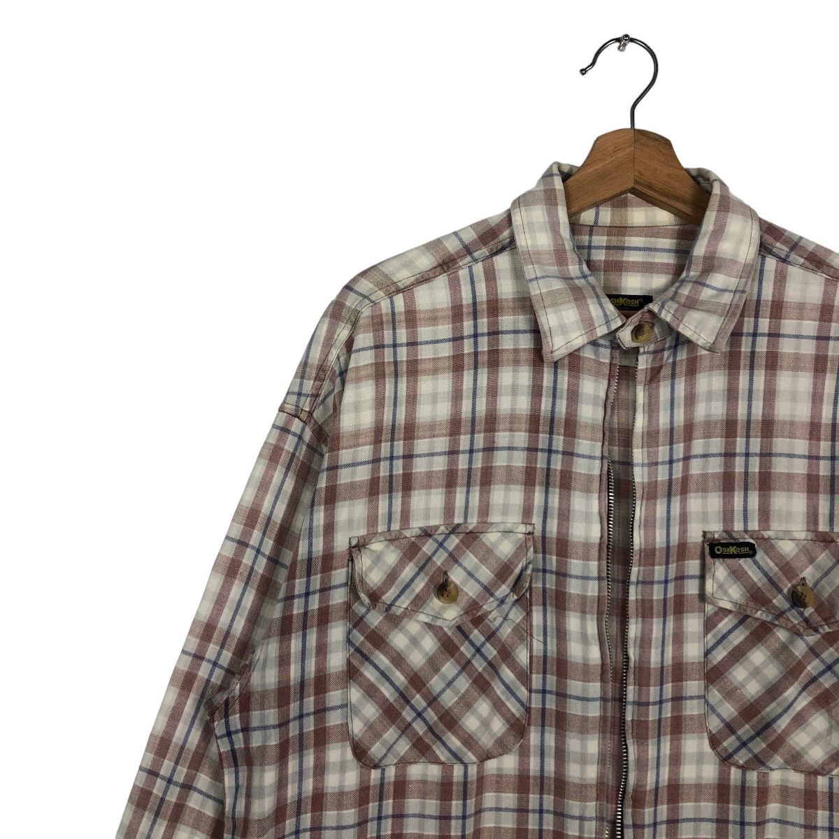 Oshkosh 🔥90’s Vintage Work Chore Jacket Oshkosh Tartan Design Size US L / EU 52-54 / 3 - 6 Thumbnail