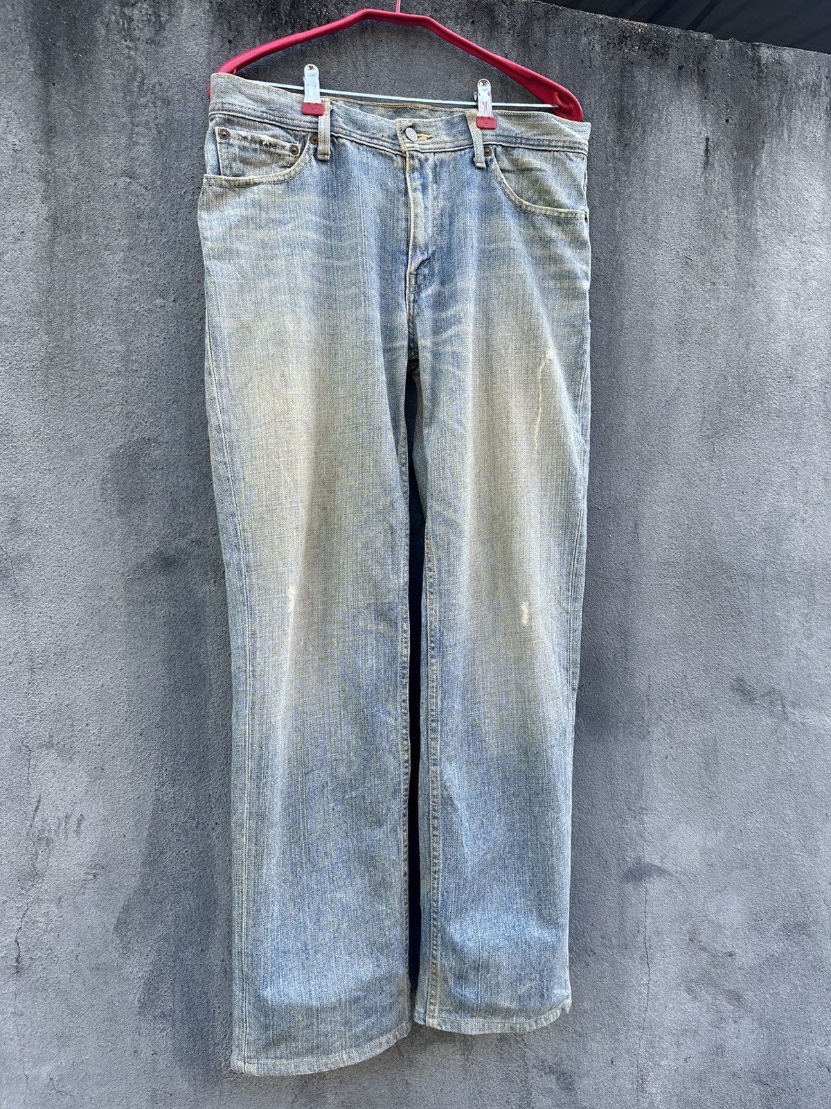 Levi's 👹Vintage 90s Levis Straight Cut Baggy Jeans Size US 31 - 9 Thumbnail