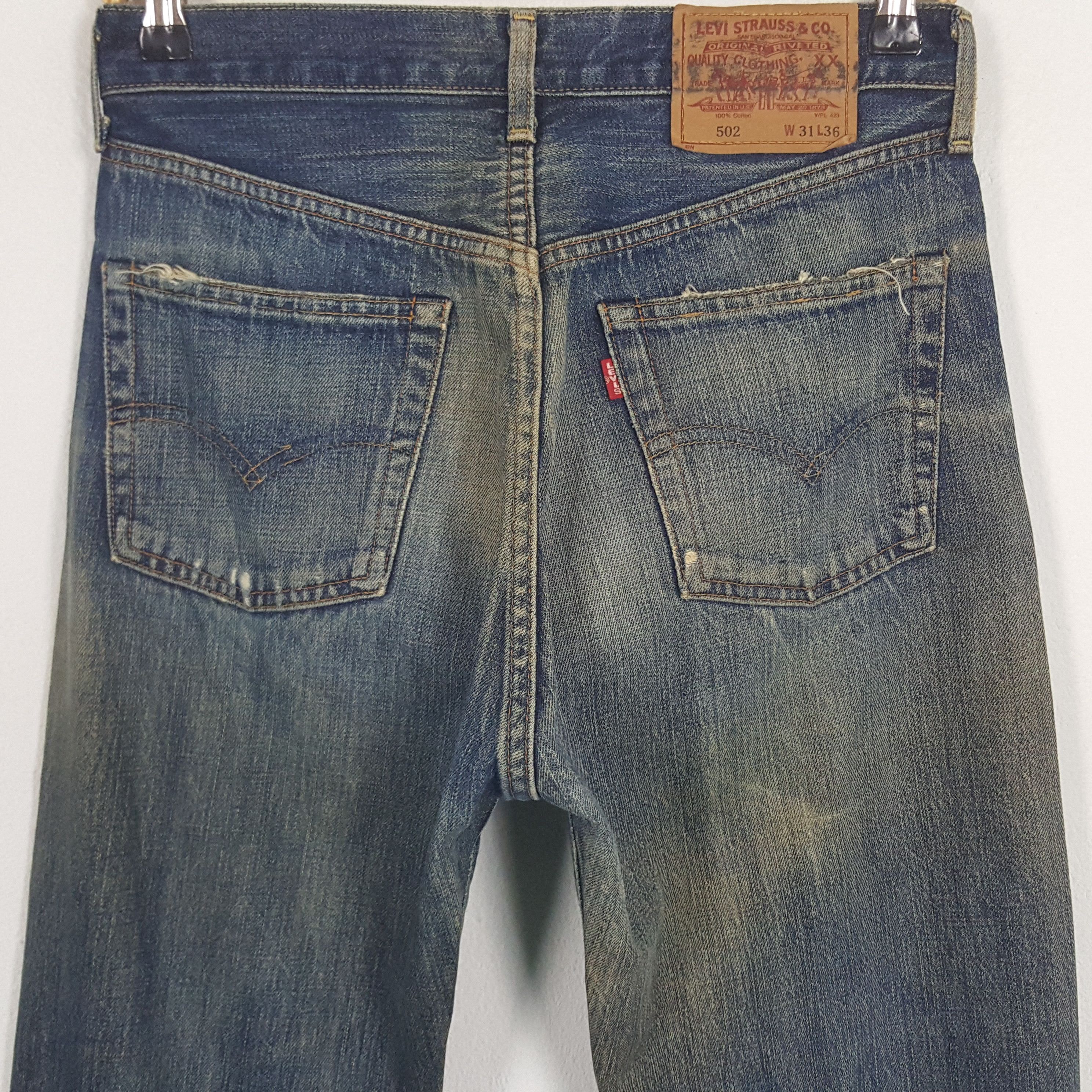 Levi's × Vintage Vintage Levi's 502 Selvedge American Distressed Denim Jeans Size US 28 / EU 44 - 5 Thumbnail