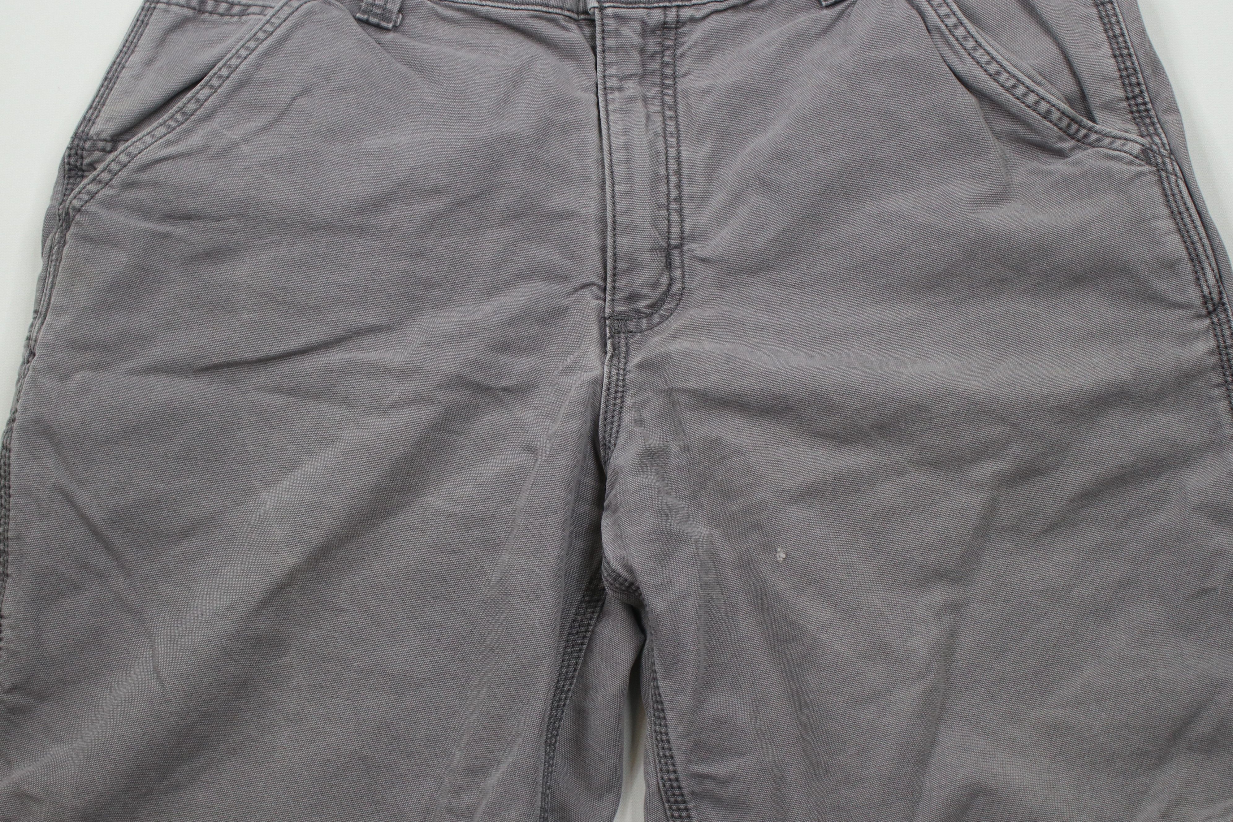Carhartt × Vintage Vintage Carhartt Canvas Relaxed Fit Dungaree Shorts Gray Size US 34 / EU 50 - 3 Thumbnail