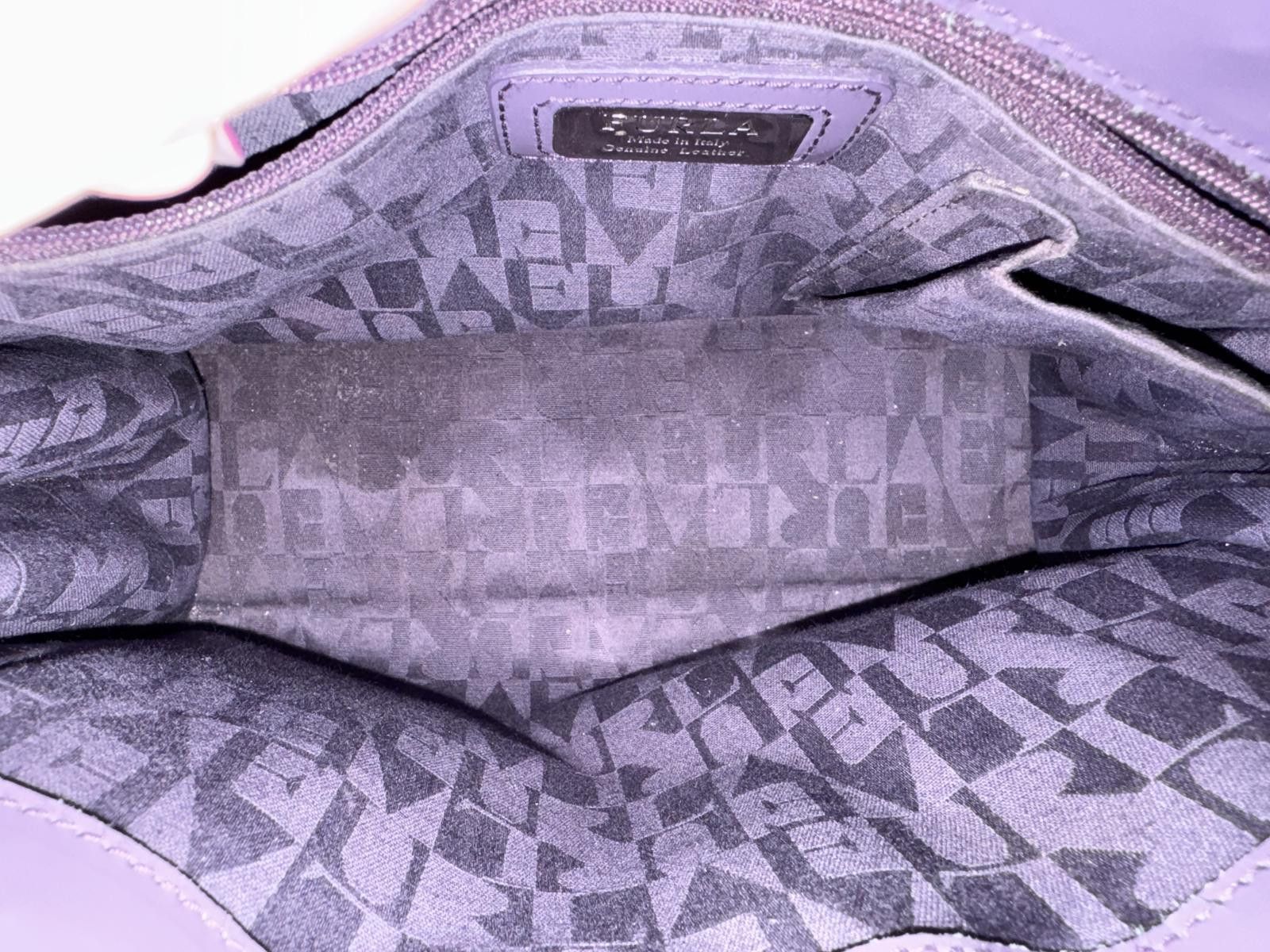 Furla Furla Purple Leather Structured Tote Satchel Bag Size ONE SIZE - 6 Thumbnail