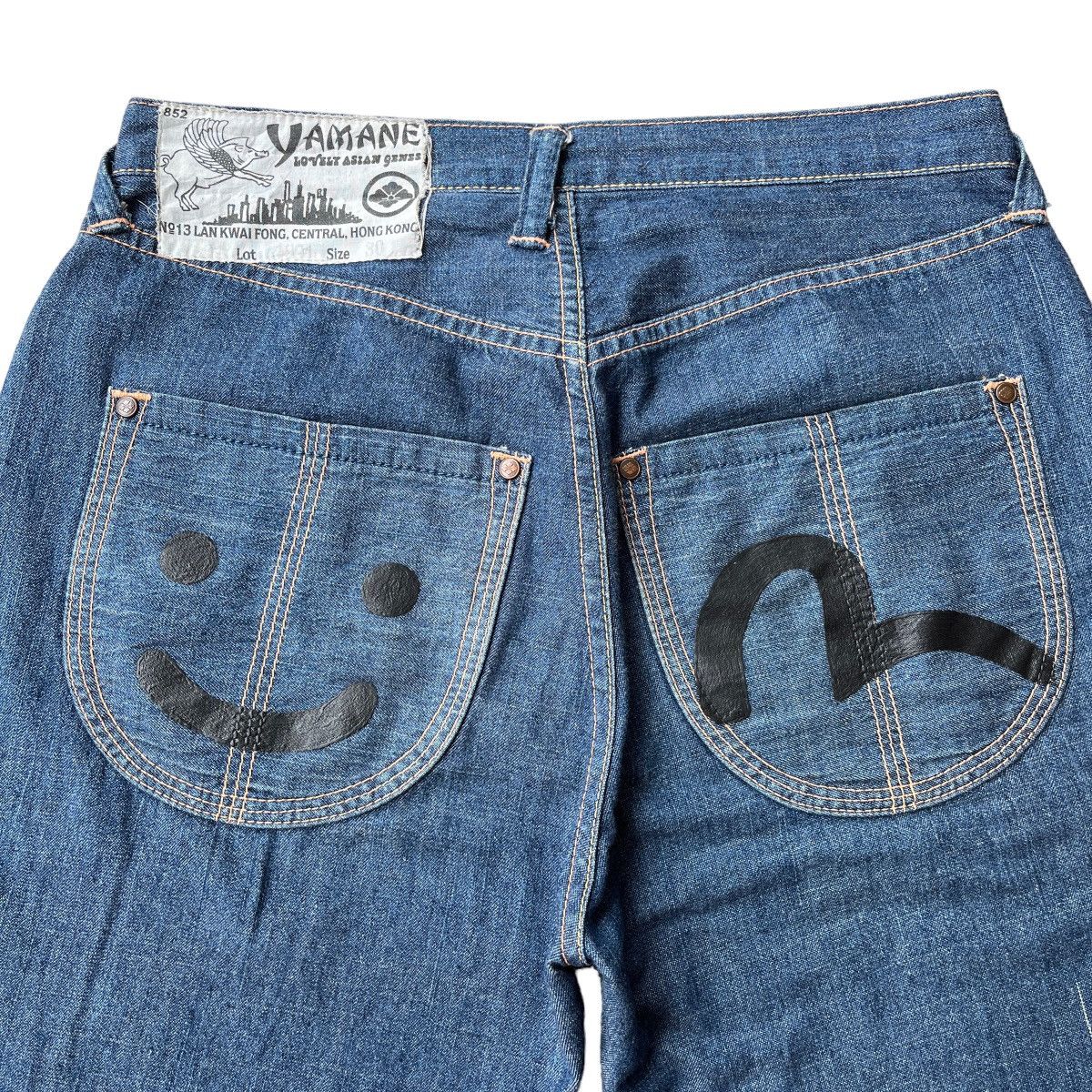 Evisu × Japanese Brand RARE YAMANE PRINTED SEAGULL SELVEDGE JORTS Size US 30 / EU 46 - 3 Thumbnail