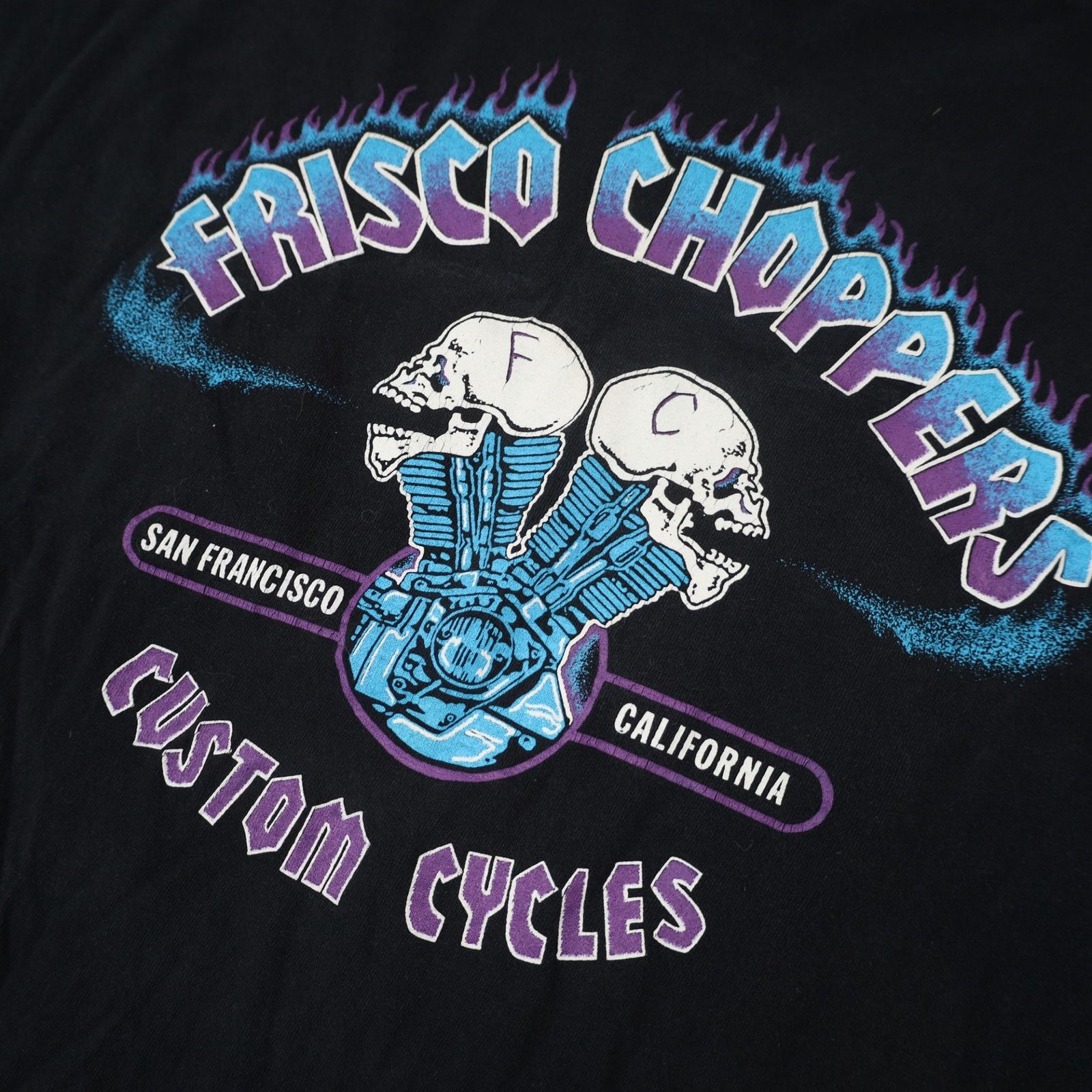 Vintage Vintage Frisco Choppers Custom Cycles Graphic T Shirt Size US XXL / EU 58 / 5 - 7 Thumbnail