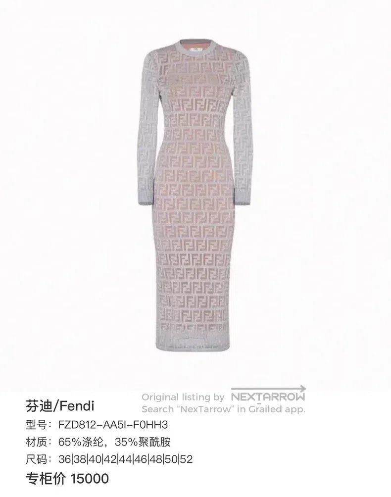 Fendi Fendi All-Printed Double Layer Dress Size S / US 4 / IT 40 - 9 Thumbnail