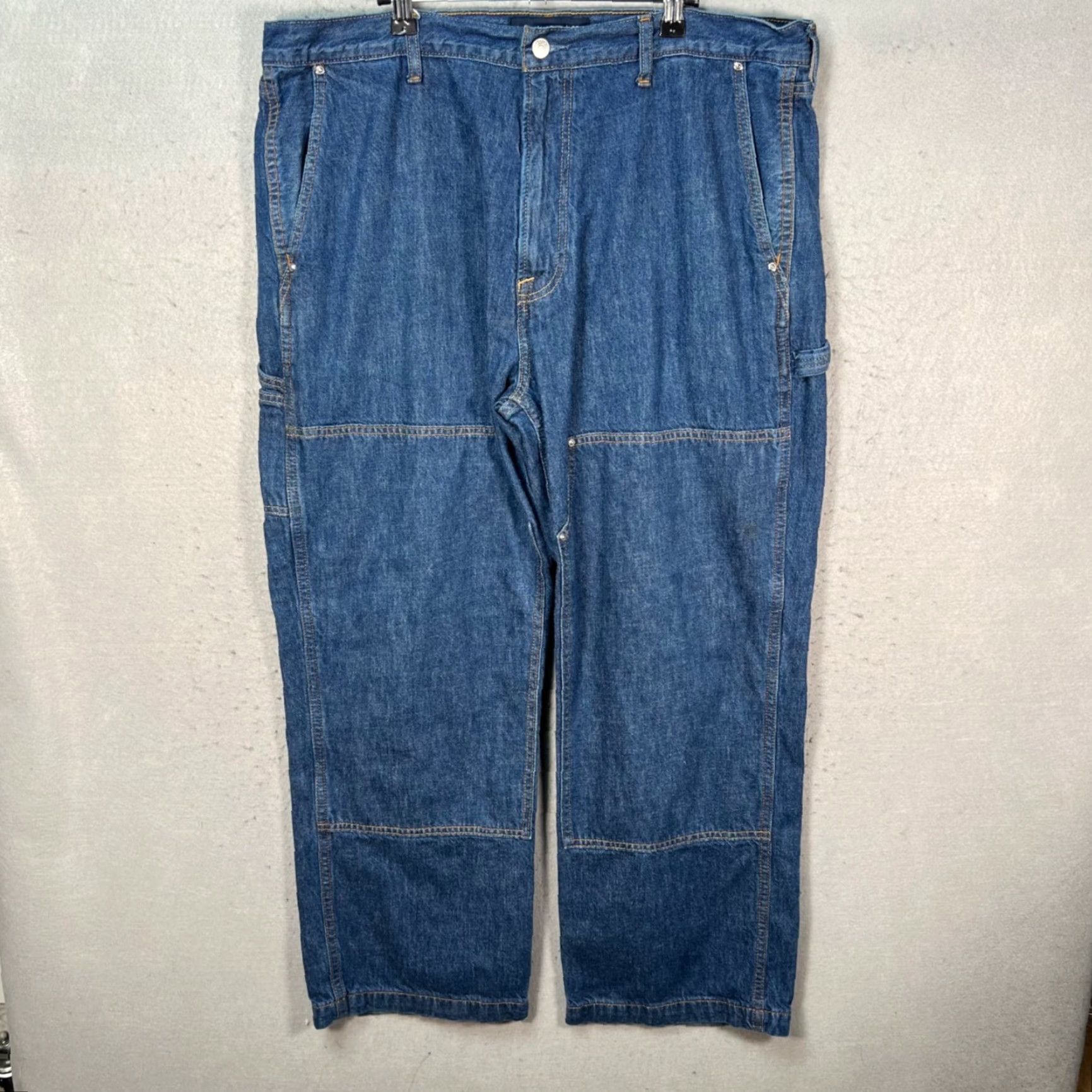 Abercrombie & Fitch Abercrombie & Fitch Jeans Mens 38 x 30 Baggy Denim Lightweight Cotton Blend 90s Straight 5-Pocket Blue Summer Spring Fall Winter Mens Size US 38 / EU 54 - 2 Thumbnail