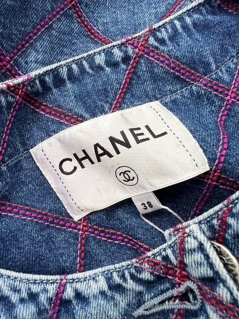Chanel Chanel Blue diamond denim jacket Size XS / US 0-2 / IT 36-38 - 4 Thumbnail