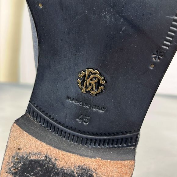 Roberto Cavalli Roberto Cavalli Plaintoe Leather Upper Mixed Media in Grunge Size US 14 / EU 47 - 10 Thumbnail