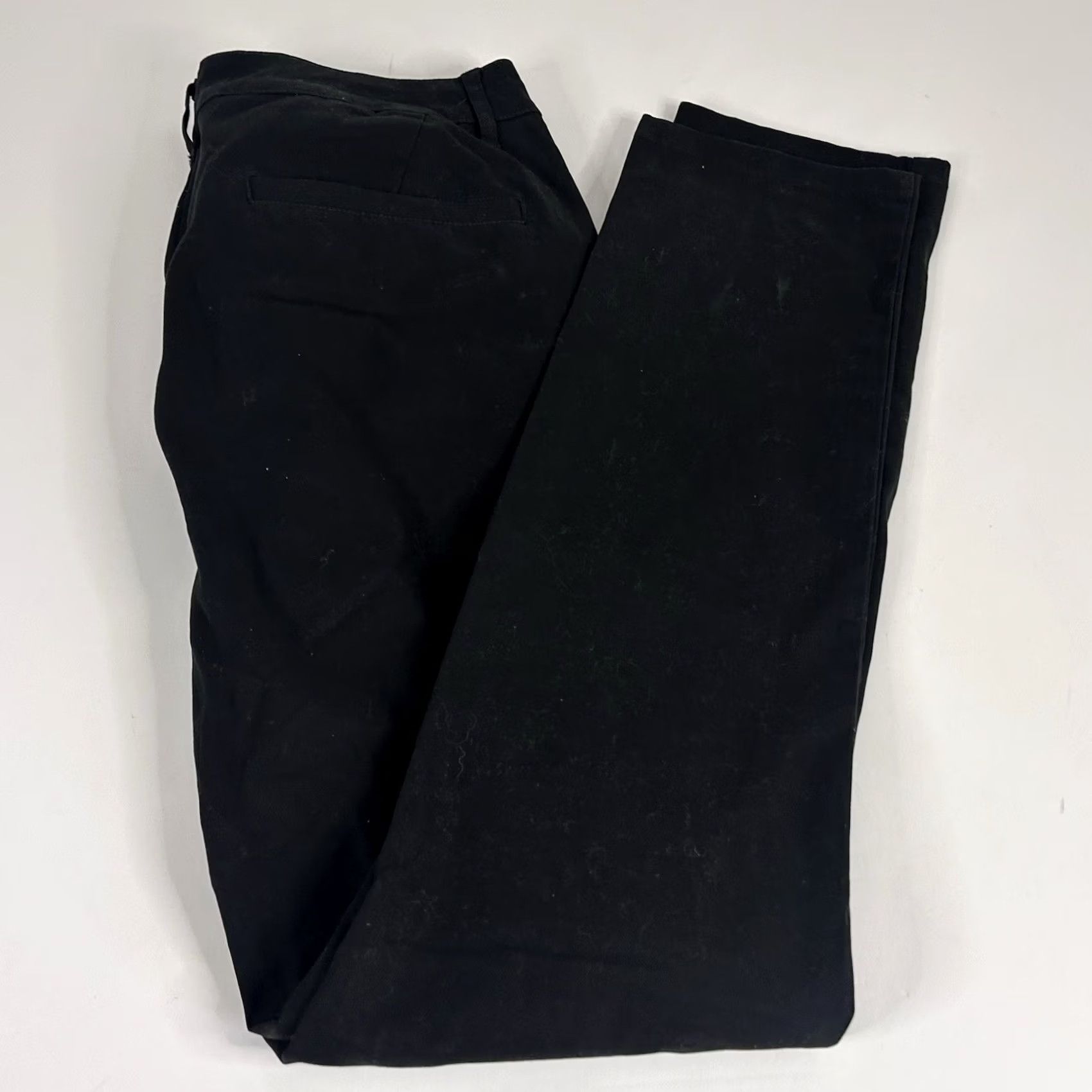 Asos ASOS Design 33 x 32 Khaki Chino Pants Black Flat Front Cotton Blend Casual Pants Mens Regular 33 Black Flat Front 32 Inseam Size US 33 - 2 Thumbnail