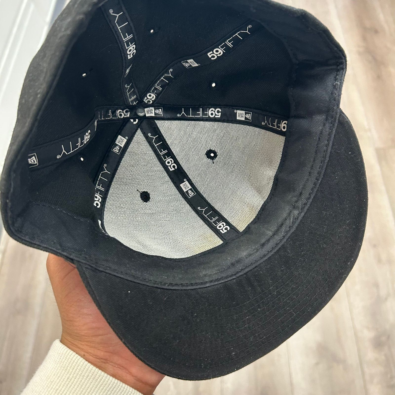 New Era Oakland Raiders New Era NFL Black Fitted Hat Cap size 7 1/4 Size ONE SIZE - 5 Thumbnail