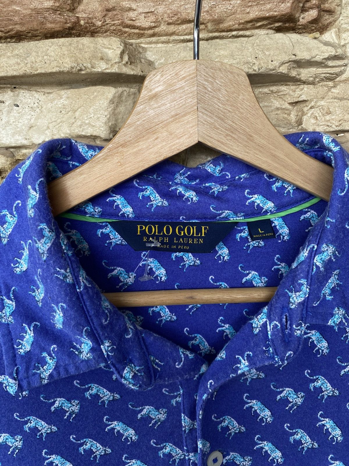 Polo Ralph Lauren Polo Ralph Lauren Polo Golf Aqua Blue Cheetah Size US L / EU 52-54 / 3 - 3 Thumbnail