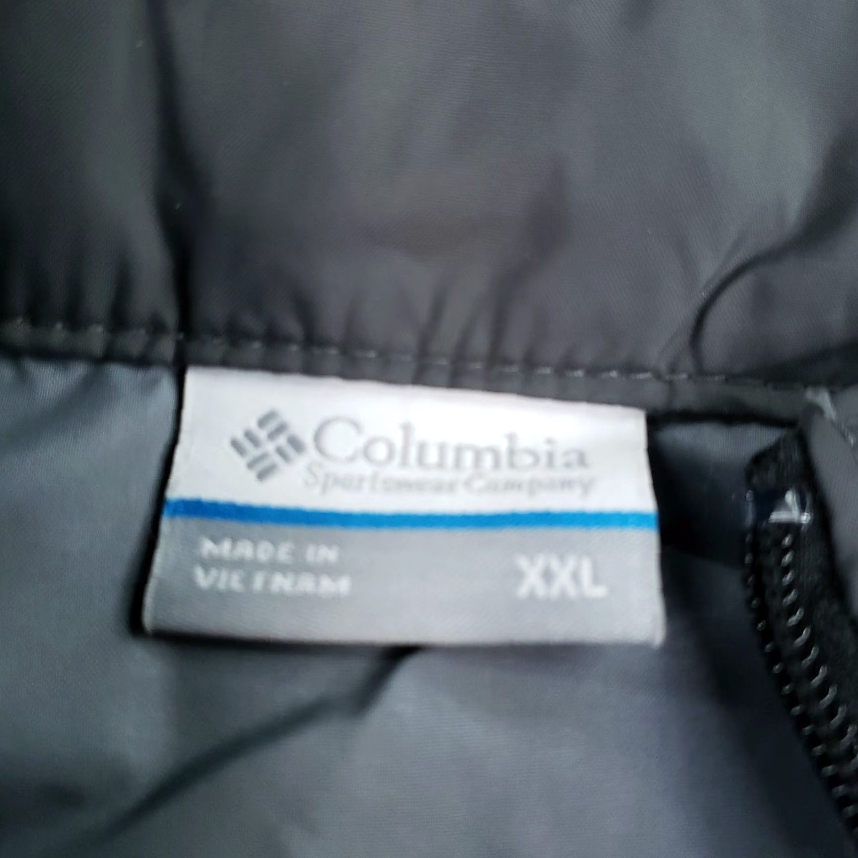 Vintage Columbia Windbreaker Jacket Mens 2XL XXL Black Gray Packable Hooded Full Zip Size US XXL / EU 58 / 5 - 5 Thumbnail