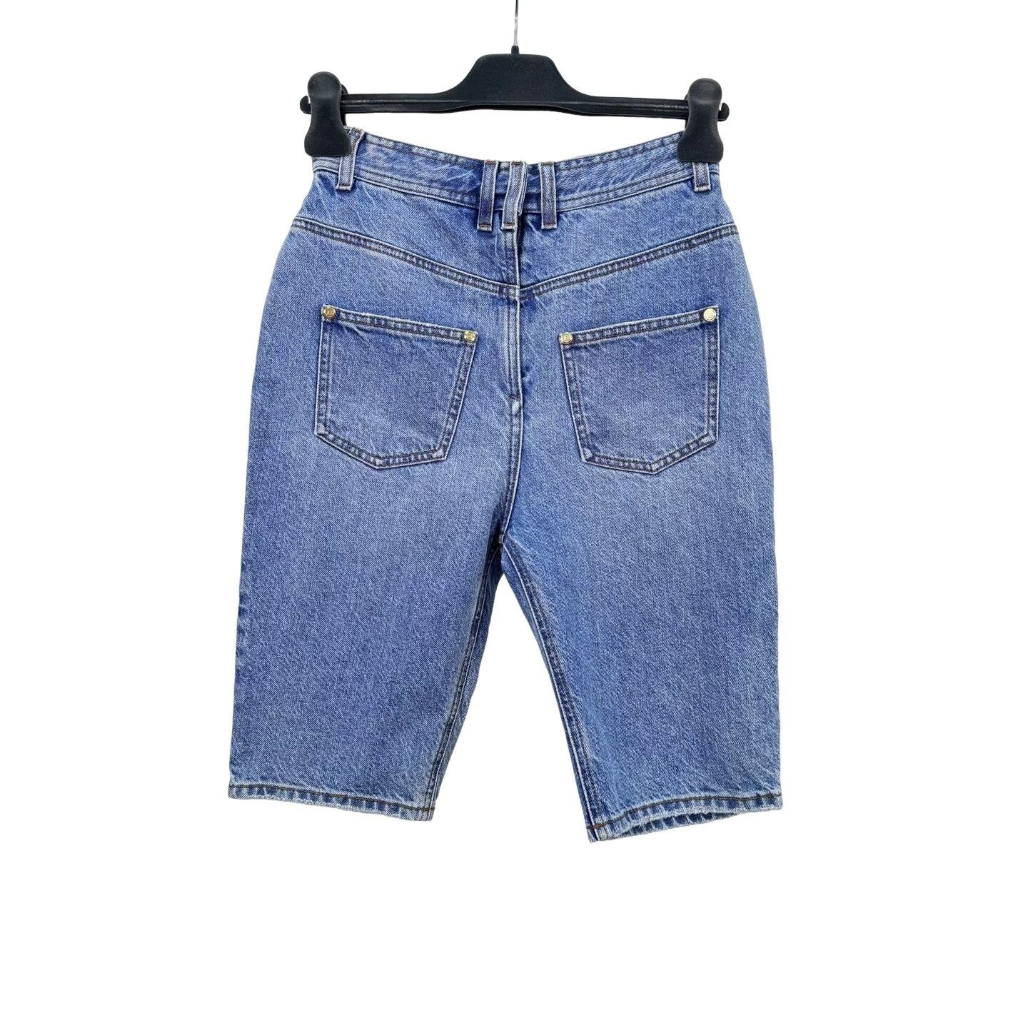 Balmain Balmain Gold Button Denim Shorts Size FR 36 Size 26" / US 2 / IT 38 - 1 Thumbnail