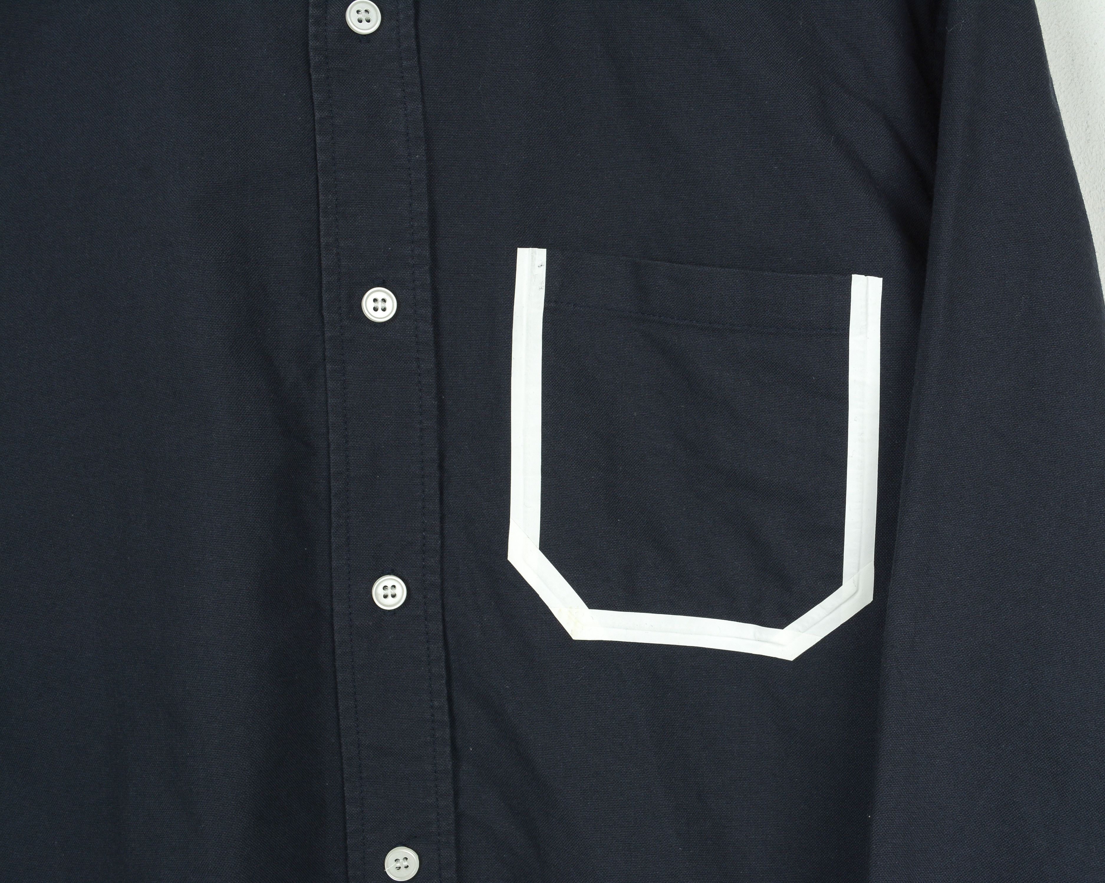 Wood Wood Long Sleeve Shirt Button Up Cotton Casual Collared Navy Top Size US L / EU 52-54 / 3 - 3 Thumbnail