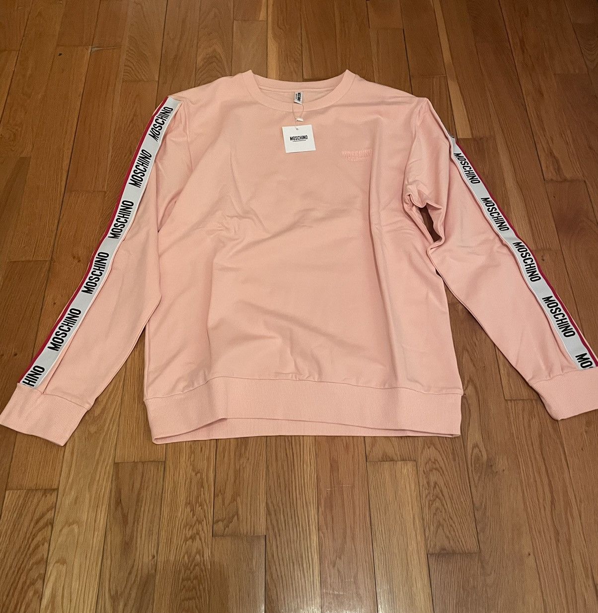 Moschino Moschino Pink Logo Tape Sweatshirt Size US M / EU 48-50 / 2 - 2 Thumbnail