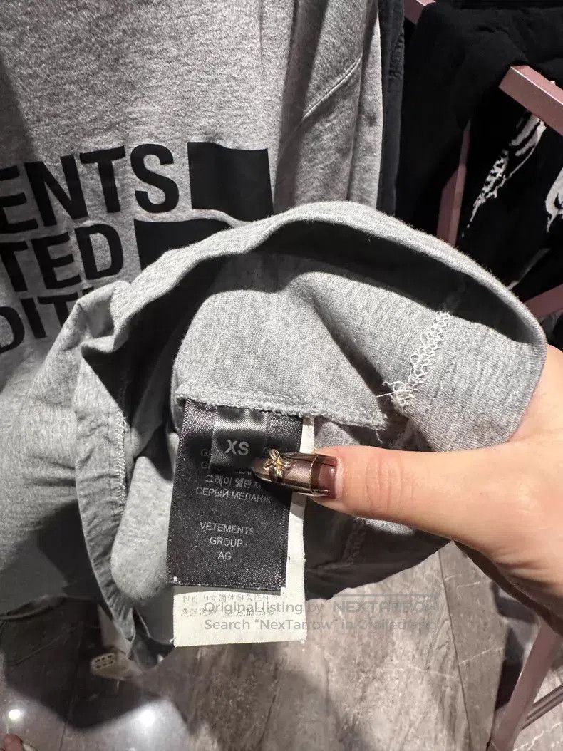 Vetements VETEMENTS Limited Edition Grey T-Shirt, XS Size Size US XS / EU 42 / 0 - 4 Thumbnail