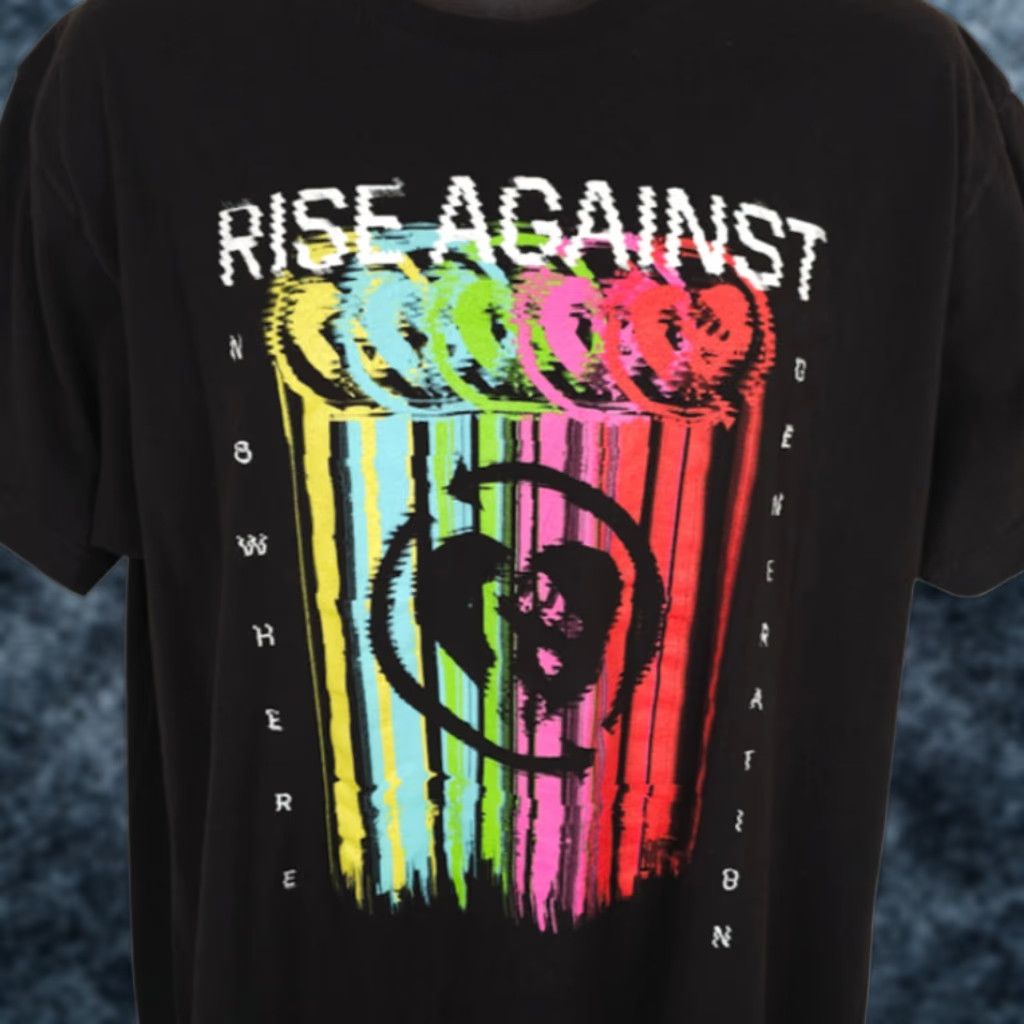 Tultex Rise Against T Shirt Mens XL Black 2022 Nowhere Generation II Tour Punk Size US XL / EU 56 / 4 - 1 Thumbnail