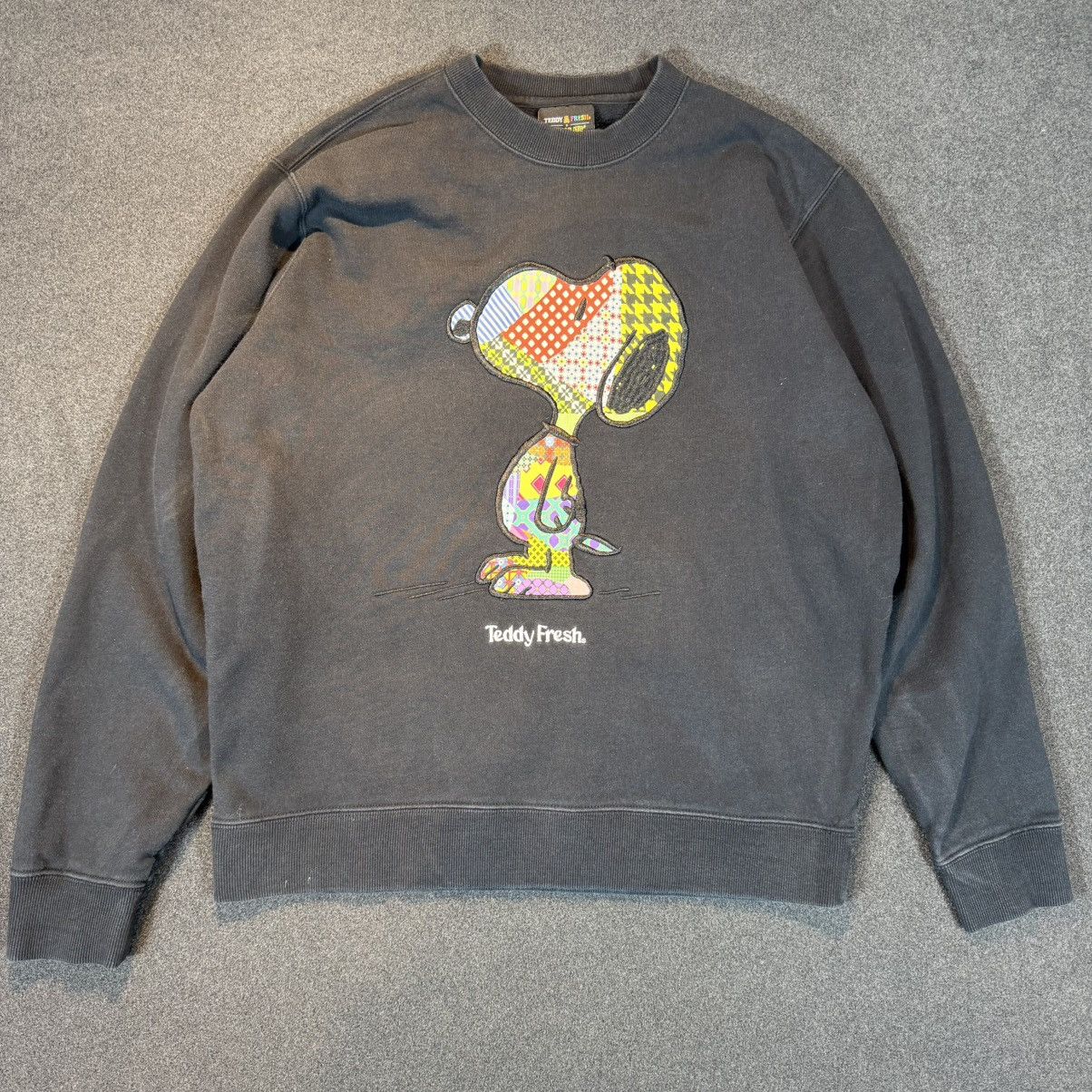 Teddy Fresh Teddy Fresh x Peanuts Snoopy Black UnisexCrewneck Sweatshirt Size US S / EU 44-46 / 1 - 1 Thumbnail