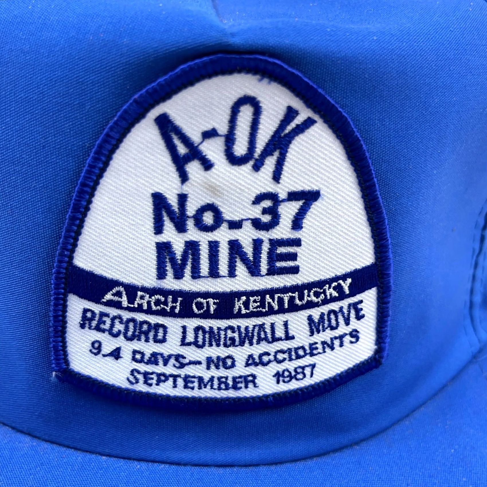 Vintage VINTAGE Coal Mining Trucker Hat Cap 90s Arch Of Kentucky Miner Snap Back Patch Size ONE SIZE - 2 Thumbnail