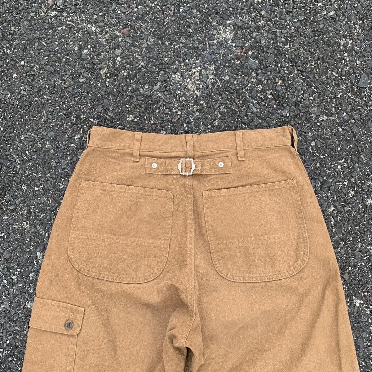 Japanese Brand × Karl Helmut Vintage KarlHelmut Duck Canvas Cinch Back Heavy Cotton Pants Size US 28 / EU 44 - 9 Thumbnail