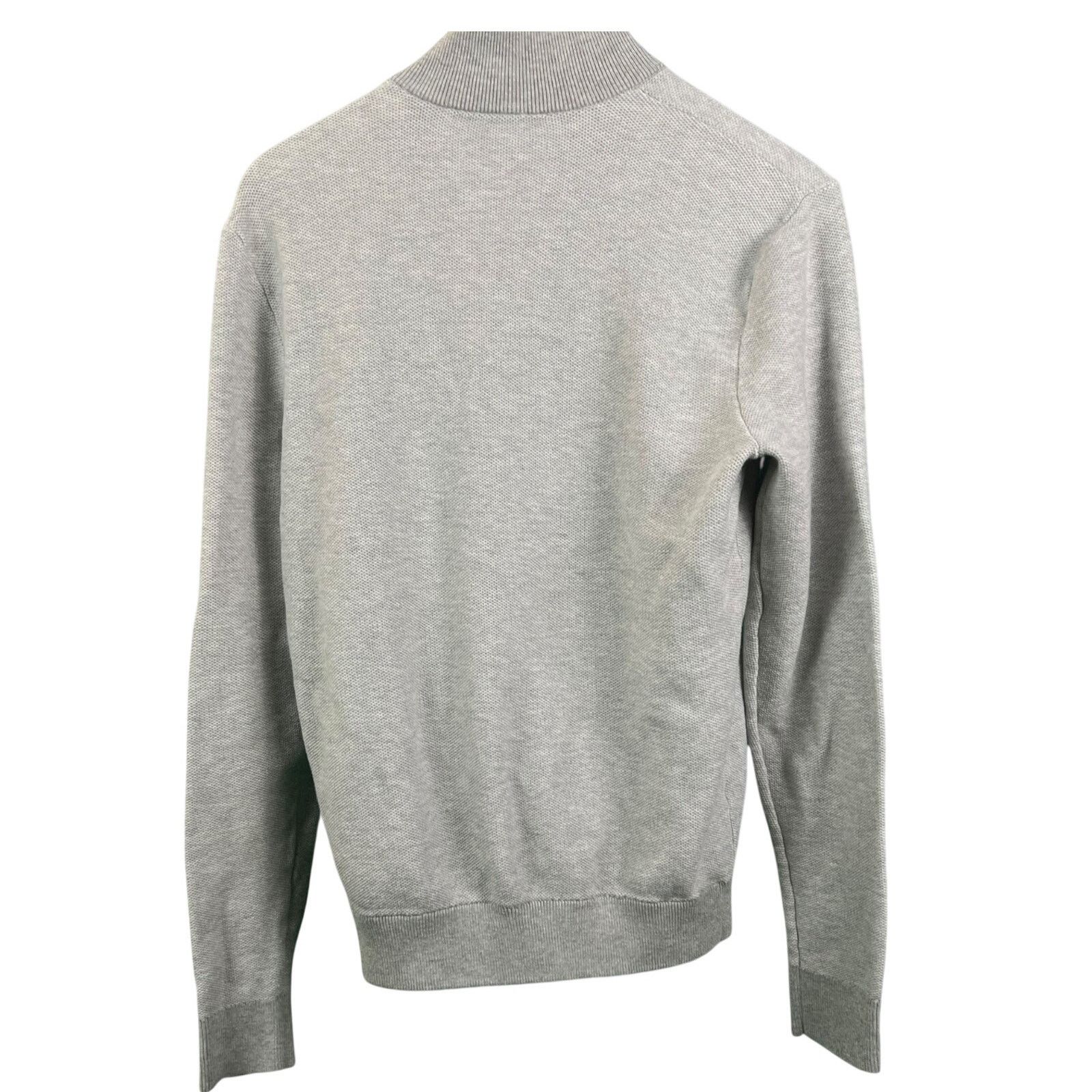 Michael Kors Michael Kors Mens Small 100% Cotton Gray Mock Neck Full Zip Size US S / EU 44-46 / 1 - 2 Thumbnail